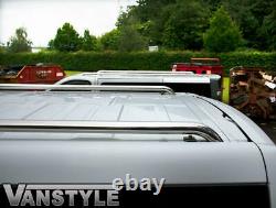 Renault Trafic Lwb 200114 Polished Chrome Stainless Steel Roof Bars Rails Rack