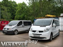 Renault Trafic Lwb 200114 Polished Chrome Stainless Steel Roof Bars Rails Rack