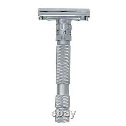 Rockwell Model T2 Adjustable Safety Razor, Brushed Chrome Finish, New, RR-T-BC