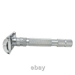 Rockwell Model T2 Adjustable Safety Razor, Brushed Chrome Finish, New, RR-T-BC