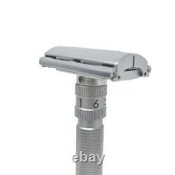 Rockwell Model T2 Adjustable Safety Razor, Brushed Chrome Finish, New, RR-T-BC