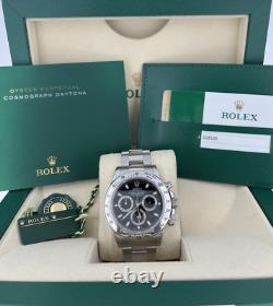 Rolex 40mm Daytona Stainless Steel Black Dial 2015 Box & Papers Model 116520
