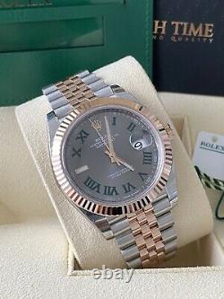 Rolex Datejust 41 126331 Wimbledon Slate 18ct Rose Gold & Stainless Steel 2021