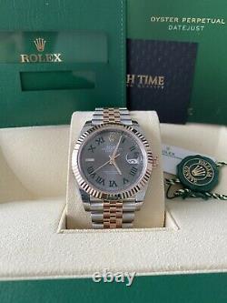 Rolex Datejust 41 126331 Wimbledon Slate 18ct Rose Gold & Stainless Steel 2021