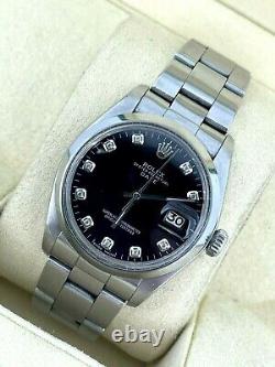 Rolex Oyster Date 34mm Stainless Steel With Diamond Dial Year 1979 Model 1500