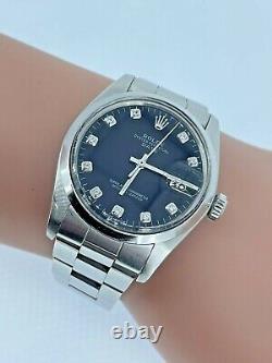 Rolex Oyster Date 34mm Stainless Steel With Diamond Dial Year 1979 Model 1500