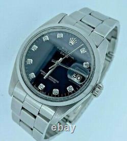 Rolex Oyster Date 34mm Stainless Steel With Diamond Dial Year 1979 Model 1500