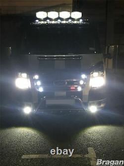 Roof Bar A+ LED Spots+LEDs To Fit Ford Transit MK6 00 06 Stainless Front Low
