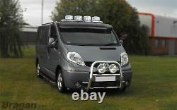 Roof Bar A + Spots + LED To Fit Ford Transit MK7 2007 2014 Front Low Stainless