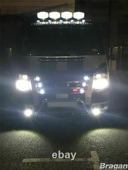 Roof Bar A + Spots + LED To Fit Ford Transit MK8 2014+ Front Low Stainless Steel