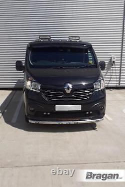 Roof Bar B + LEDs To Fit Renault Trafic 2022+ Chrome Stainless Steel Accessories