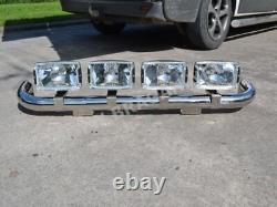 Roof Bar + LED Spots Lamp s For Mercedes Axor CHROME Stainless Steel Front Truck