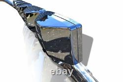 Roof Bar + Rectangle Chrome Spots + LED To Fit 4x4 Car Universal Stainless Steel