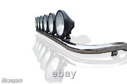 Roof Bar + Round Spot Lamps x6 For Volvo FH5 Globetrotter XL 2021+ Trucks Chrome