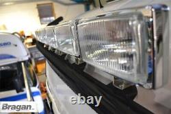 Roof Bar + Slim LEDs + Chrome Spots To Fit Volvo FH5 Globetrotter XL 2021+ BLACK