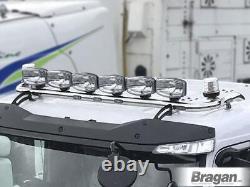 Roof Bar + Spots + LEDs + Clear Beacon x2 + Clamps For DAF CF 2014+ Low Cab