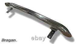 Roof Light Bar + LEDs for Peugeot Partner 2008 16 Van Chrome Stainless Steel