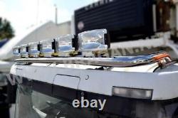 Roof Spot Light Bar For Iveco Trakker CHROME Stainless Steel Front Truck Lorry