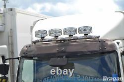 Roof Spot Light Bar + LEDs For DAF LF 2014+ Front Truck CHROME Stainless Steel