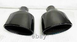 Rs3 Rs4 Rs5 Rs6 S1 S3 S4 6 X 4 Oval Dual Exhaust Black Chrome Tailpipes Tips