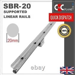 SBR20 SBR Supported Linear shaft Guide Rail Chromed Steel 20mm + SBR20uu Bearing