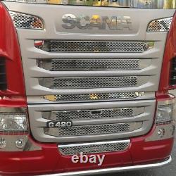 SCANIA TRUCKS Stainless Steel G420-G440 Chrome Front Grill 9 Pieces 2009-2016