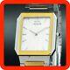Seiko Credor Cal. 5a74 New Batt Rectangle Dial Square Gold Silver Tank Shape Men