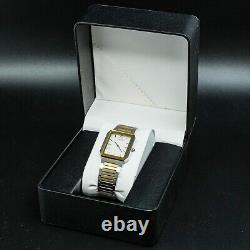 SEIKO CREDOR cal. 5A74 New BATT Rectangle Dial Square Gold Silver Tank Shape Men