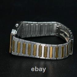 SEIKO CREDOR cal. 5A74 New BATT Rectangle Dial Square Gold Silver Tank Shape Men