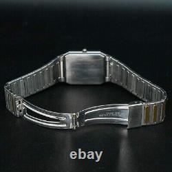 SEIKO CREDOR cal. 5A74 New BATT Rectangle Dial Square Gold Silver Tank Shape Men
