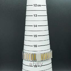 SEIKO CREDOR cal. 5A74 New BATT Rectangle Dial Square Gold Silver Tank Shape Men