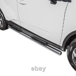 SIDE BARS LUXURY CHROME SIDE STEPS pair for Nissan Qashqai 2021-up