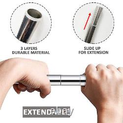 STAINLESS STEEL EXTENSIBLE CURVED BATH TUB SHOWER CURTAIN RODRAIL 115-220cm