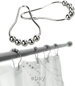 STAINLESS STEEL EXTENSIBLE CURVED BATH TUB SHOWER CURTAIN RODRAIL 115-220cm