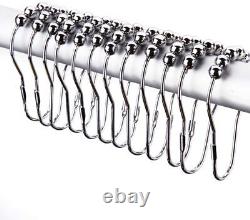 STAINLESS STEEL EXTENSIBLE CURVED BATH TUB SHOWER CURTAIN RODRAIL 115-220cm