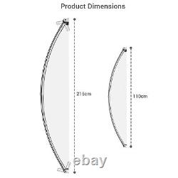 STAINLESS STEEL EXTENSIBLE CURVED BATH TUB SHOWER CURTAIN RODRAIL 115-220cm