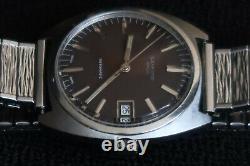 Sanford Bros Mens Automatic Watch Brown & Polished Chrome Dial A Vintage Beauty