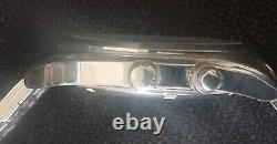 Seiko 5m63 0ak0 Kinetic Watch Silver Grey And Chrome Dial Stainless Steel Strap