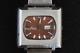 Seiko 6119 5400 Watch 17 Jewels Automatic Brown And Chrome Dial Shark Mesh Strap