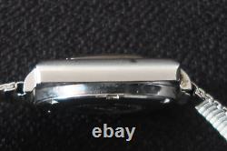 Seiko 6119 5400 Watch 17 Jewels Automatic Brown And Chrome Dial Shark Mesh Strap