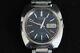 Seiko 7009-7090 Watch Automatic 19 Jewels Blue And Chrome Dial Stainless Strap