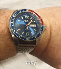 Shark Taucheruhr 200M Quartz Analogue Blue Watch Stainless Steel Used Browsing