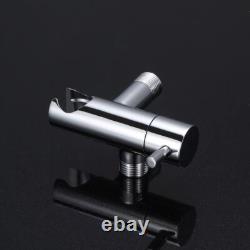 Shiny Chrome Brass Angle Valve Cold For Bidet Sprayer Switch With2m Spring Hose