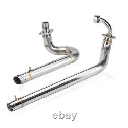 Shortshots Staggered Exhaust Pipes Chrome Fit Yamaha V star 650 XVS650 Dragstar