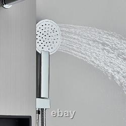 Shower Panel Column Massage Body Tower Round Stainless Steel Shower Head, Nickel