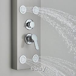 Shower Panel Column Massage Body Tower Round Stainless Steel Shower Head, Nickel