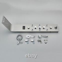 Shower Panel Tower System Stainless Steel with LED Light and Temperature Display