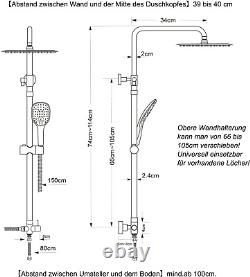 Shower Set in Stainless Steel 304 with Bathroom Shower System with Sh