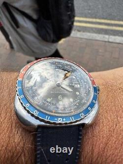 Sicura Globetrotter Vintage Worldtime GMT Watch Good Original Condition