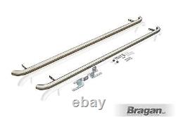 Side Bars Curved To Fit Mercedes Vito LWB 2014 2020 Chrome Step Tube Stainless
